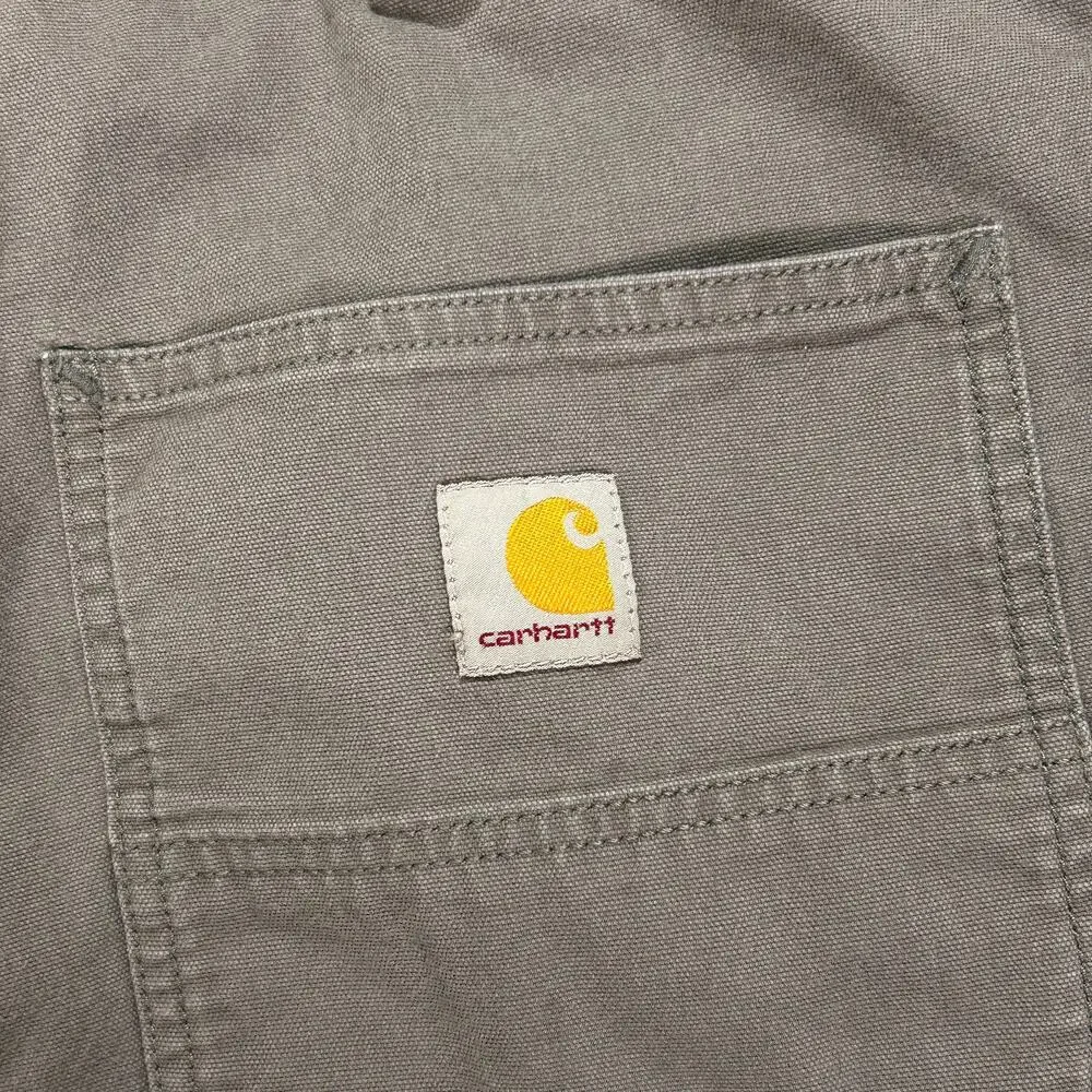 Carhartt Rugged Flex Canvas Utility Work Shorts Mens 36 Gray Relaxed Fit 8